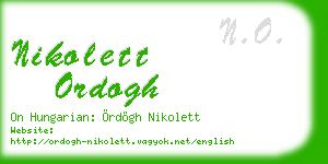 nikolett ordogh business card